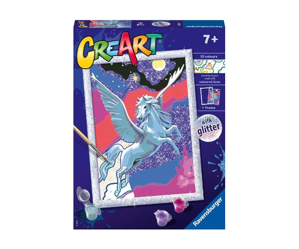 Рисуване по номера Ravensburger CreArt – Могъщ Пегас