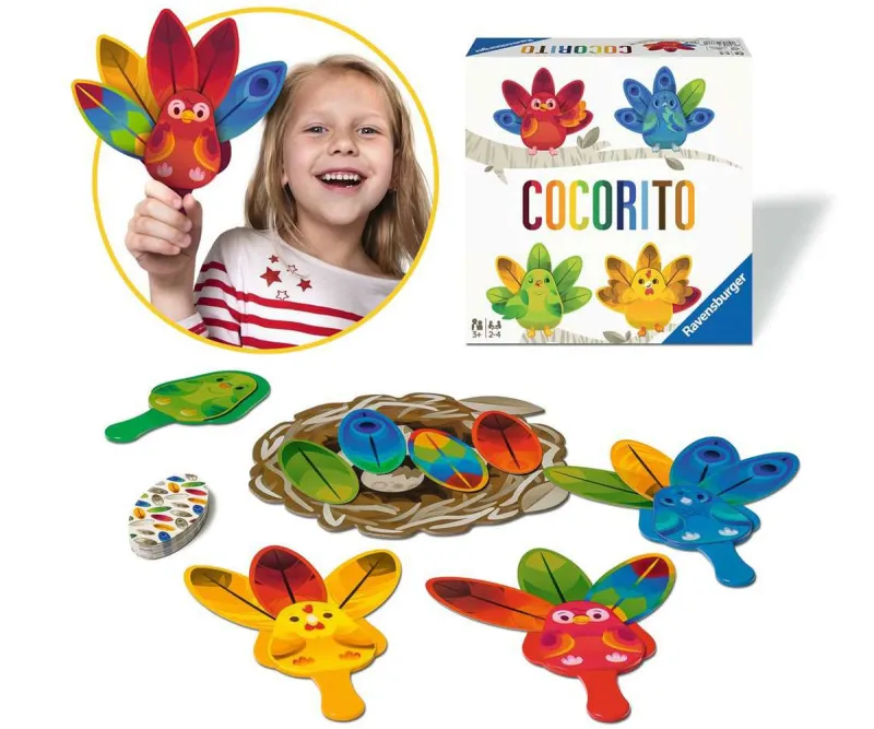 Настолна игра Ravensburger Cocorito с птички и пера