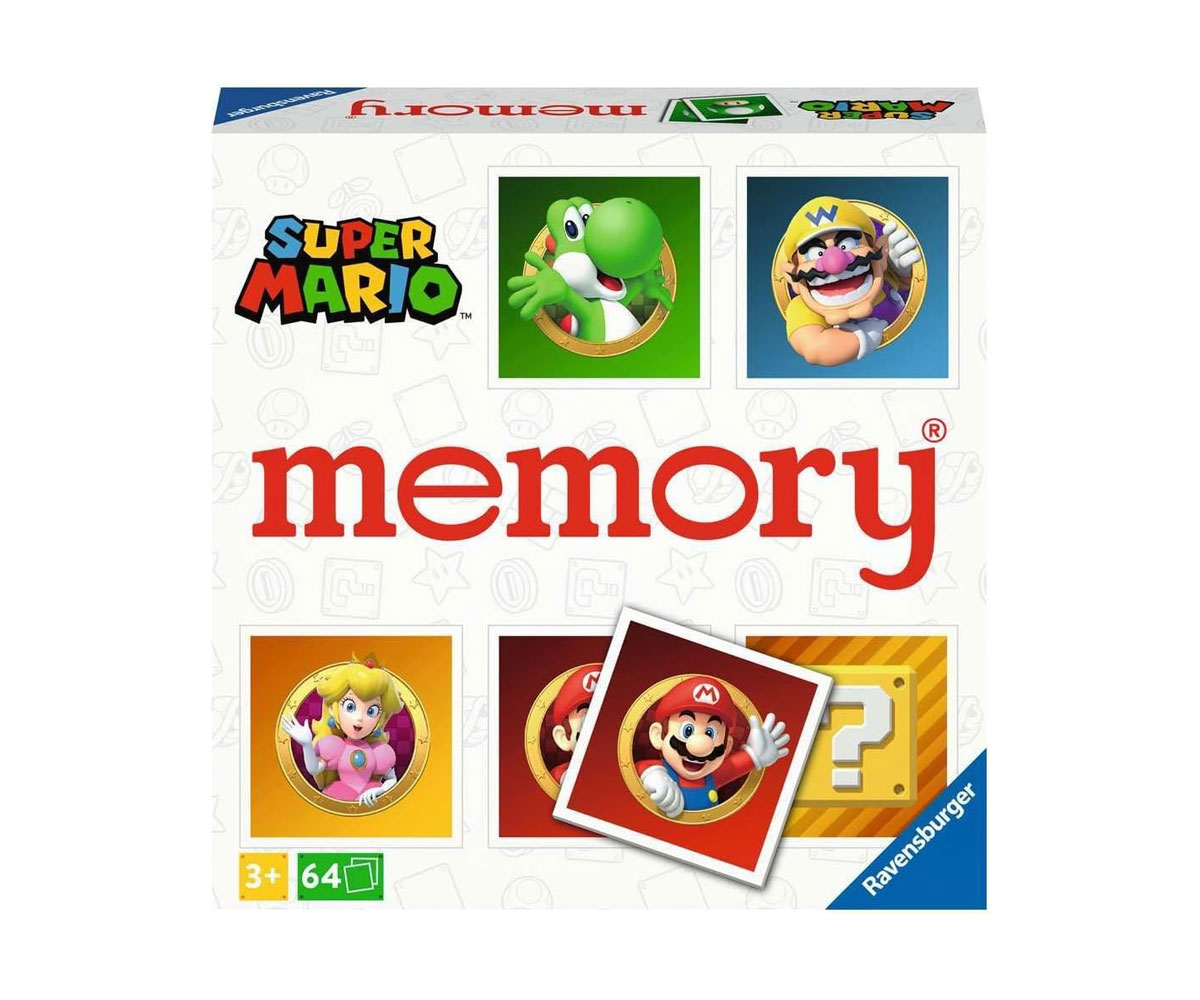 Мемори Ravensburger Супер Марио – 64 карти, 32 двойки