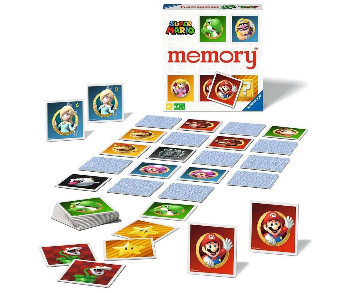 Мемори Ravensburger Супер Марио – 64 карти, 32 двойки