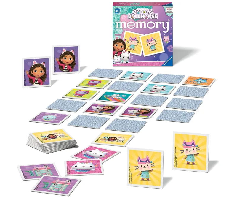 Мини мемори Ravensburger 20956 Gabby's Dollhouse, 48 карти