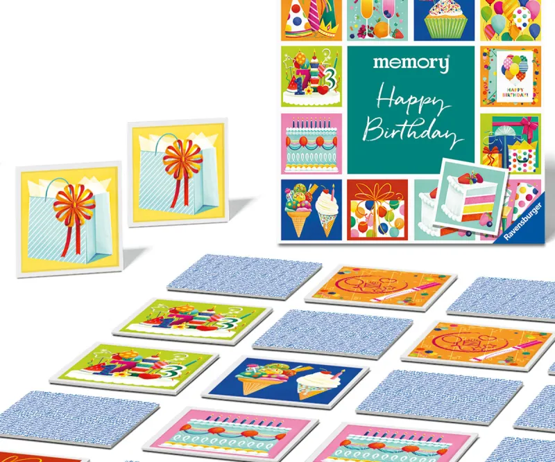 Мемори Ravensburger 22399 Moments Честит рожден ден, 24 карти