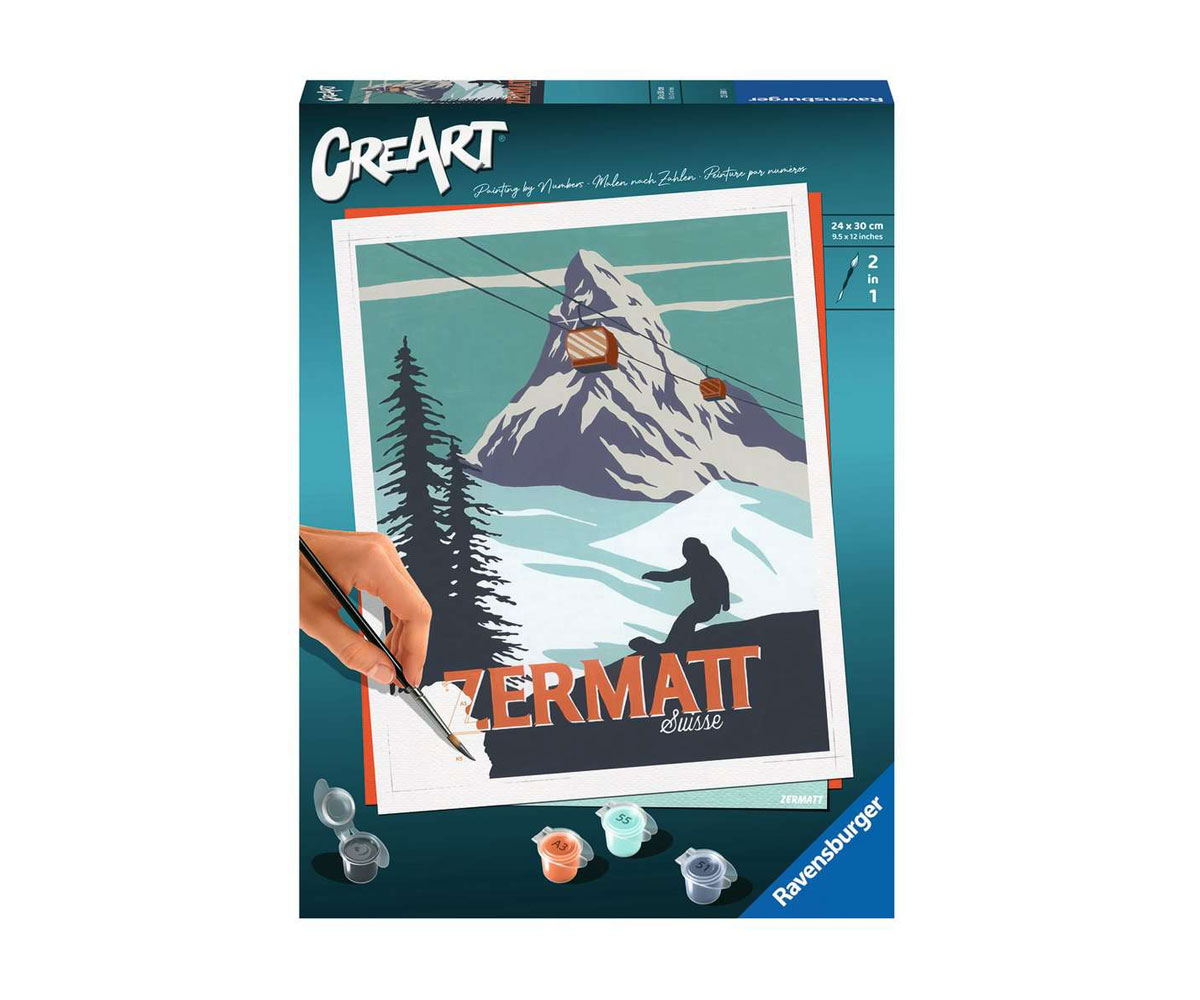 Рисуване по номера Ravensburger CreArt – Цермат, Швейцария