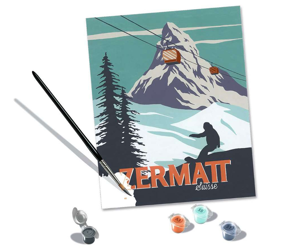 Рисуване по номера Ravensburger CreArt – Цермат, Швейцария
