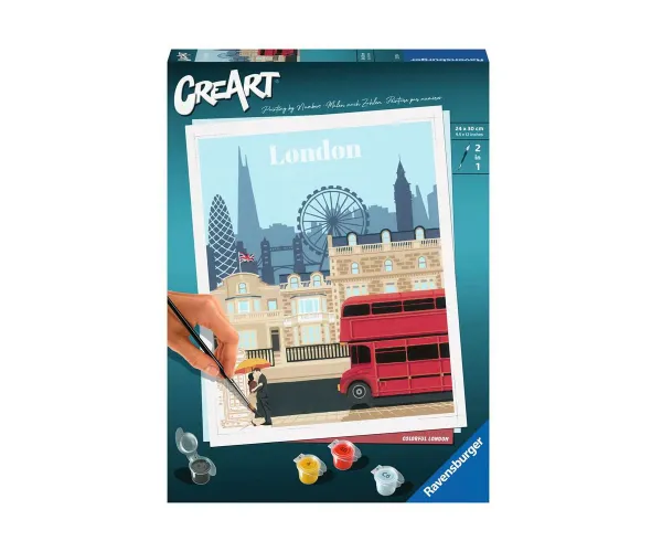 Рисуване по номера Ravensburger CreArt Цветен Лондон
