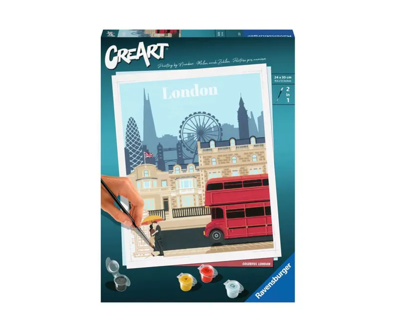 Рисуване по номера Ravensburger CreArt Цветен Лондон