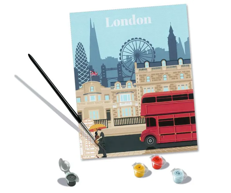 Рисуване по номера Ravensburger CreArt Цветен Лондон