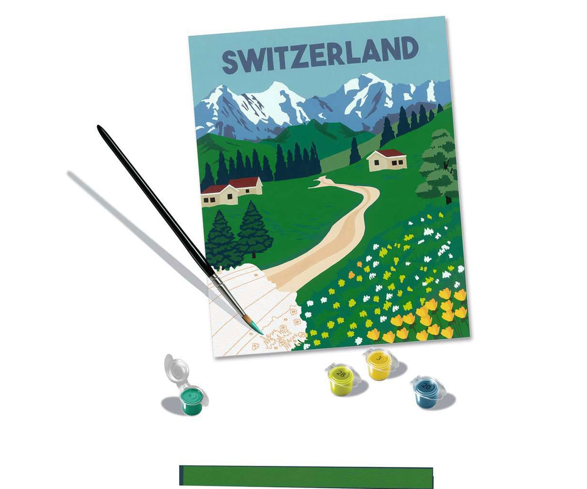 Рисуване по номера Ravensburger CreArt – Регион Юнгфрау, Швейцария