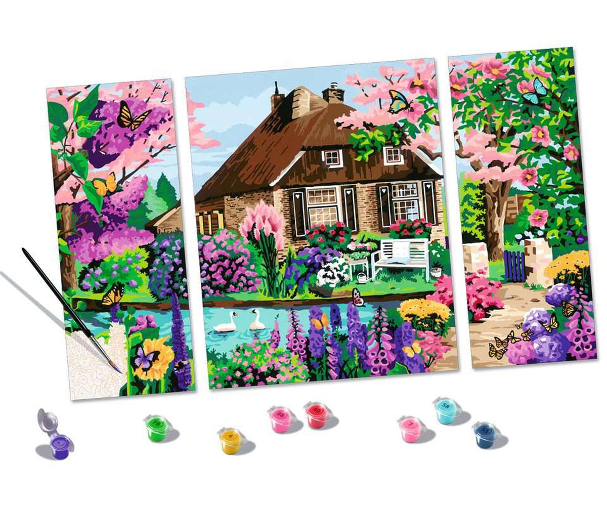 Рисуване по номера Ravensburger CreArt – Крайбрежна вила, 80 х 50 см