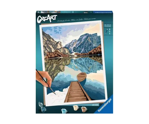 Рисуване по номера Ravensburger CreArt Изглед към езерото