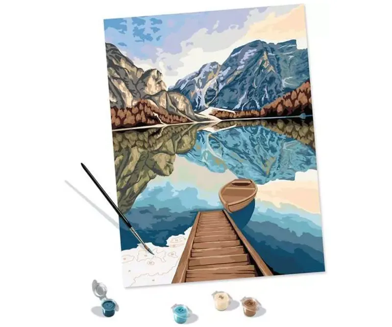Рисуване по номера Ravensburger CreArt Изглед към езерото