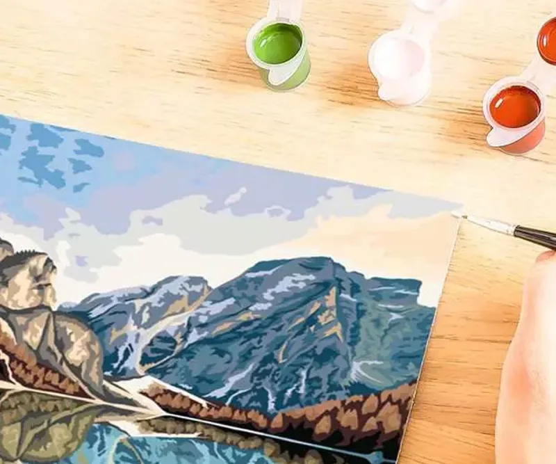 Рисуване по номера Ravensburger CreArt Изглед към езерото