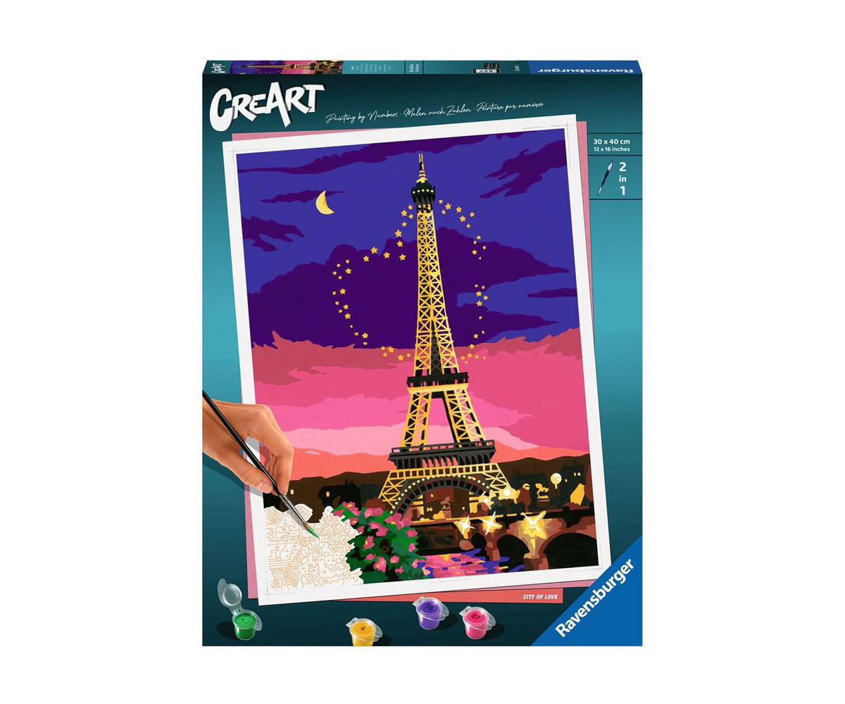 Рисуване по номера Ravensburger CreArt – Град на любовта