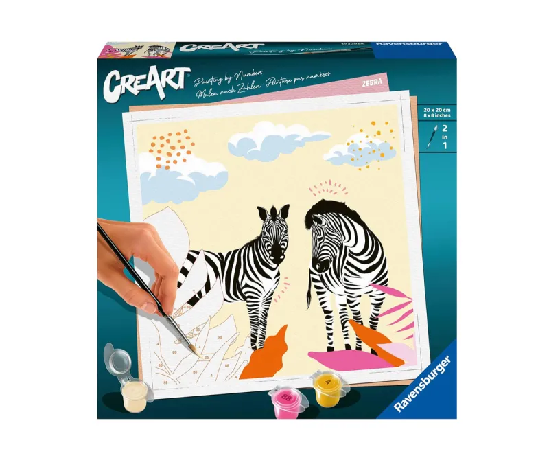 Рисуване по номера Ravensburger CreArt 23666 Зебри