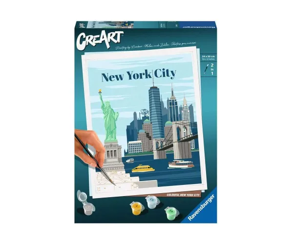 Рисуване по номера Ravensburger CreArt Цветен Ню Йорк