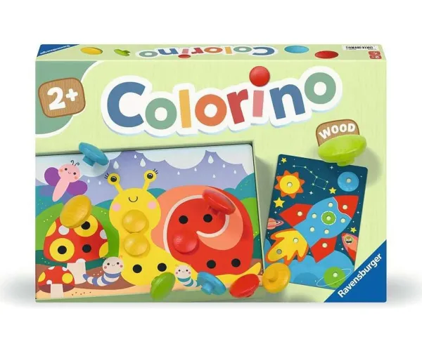 Дървена игра Ravensburger Colorino с цветни пинчета