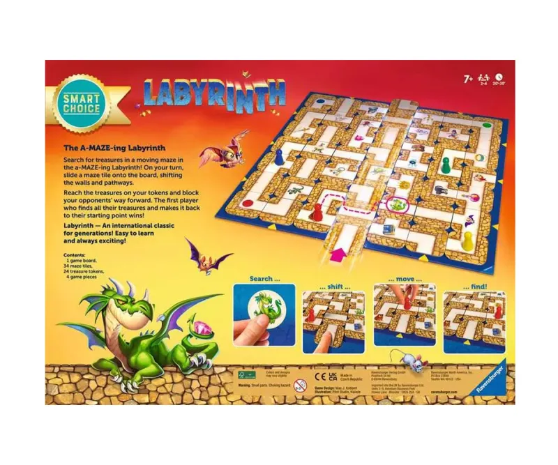 Игра Лабиринт Ravensburger Smart Choice за 2–4 играчи