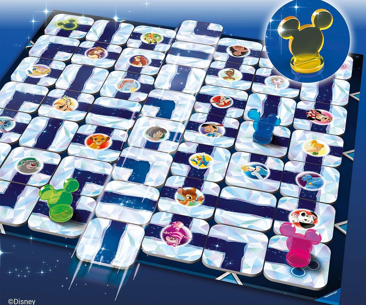 Настолна игра Ravensburger Лабиринт Disney 100, 34 плочки