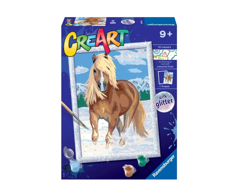 Рисуване по номера Ravensburger CreArt Кралският кон, 24 x 30 см
