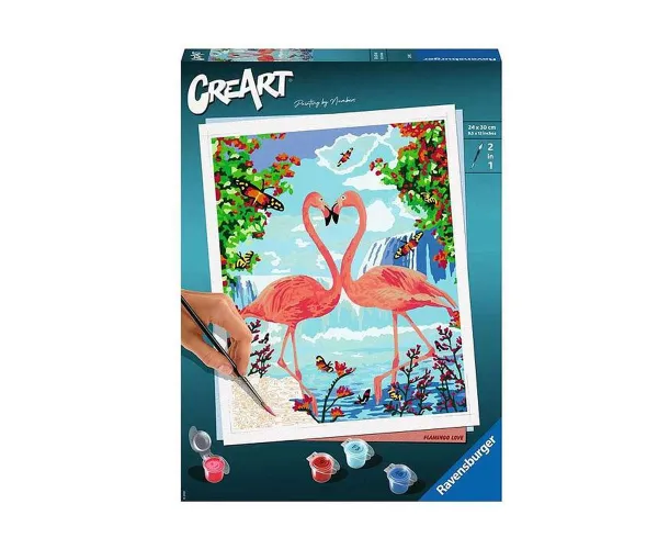 Рисуване по номера Ravensburger CreArt Фламинго, 24 x 30 см