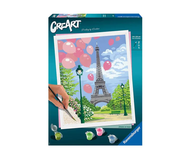Рисуване по номера Ravensburger CreArt Пролет в Париж, 24 x 30 см