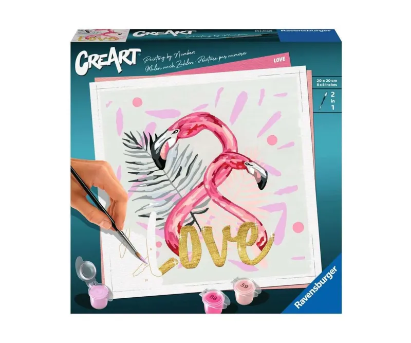 Рисуване по номера CreArt Ravensburger Любов, 20 x 20 см