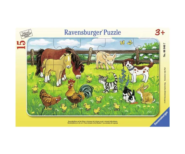 Пъзел Ravensburger Домашни животни, 15 части