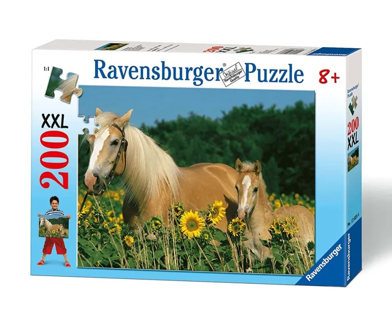 Пъзел XXL Ravensburger Щастливи коне, 200 части