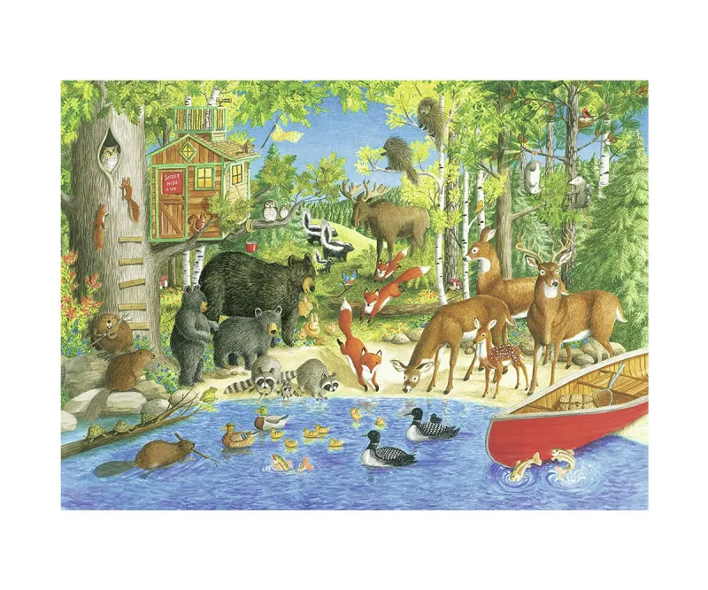 Пъзел XXL Ravensburger Приятели в гората, 200 части