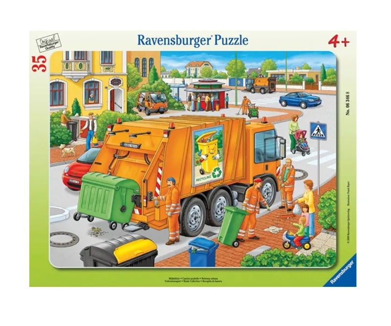 Пъзел Ravensburger Камион за боклук, 35 части