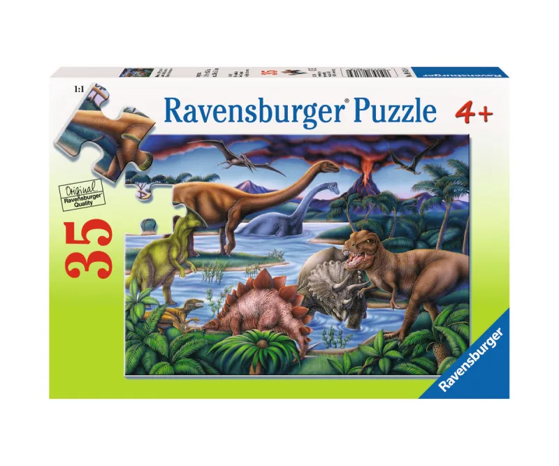 Пъзел Ravensburger Динозаврите си играят, 35 части