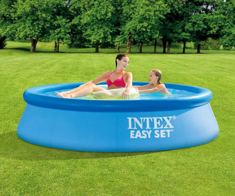 Надуваем басейн Intex Easy Set 244х61 см