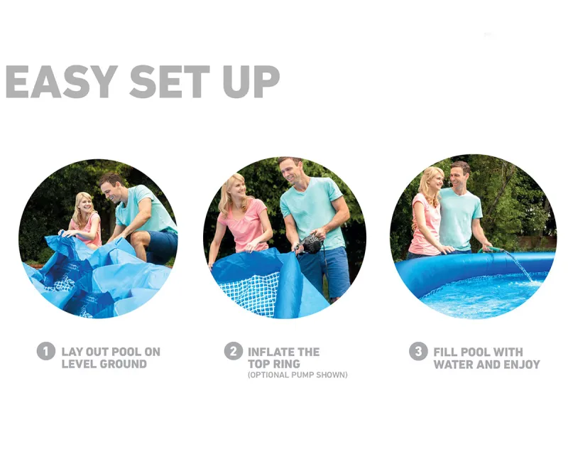 Надуваем басейн Intex Easy Set 244х61 см с филтърна помпа