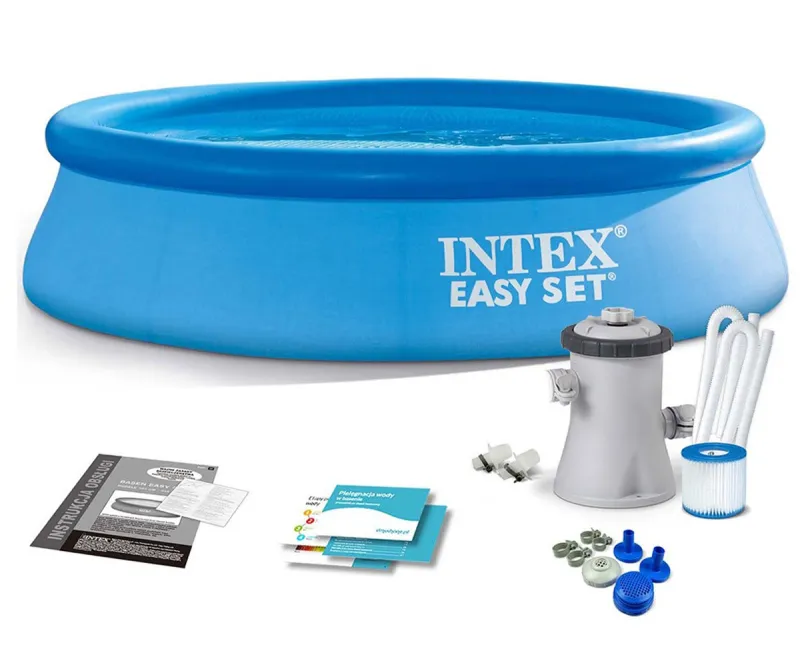 Надуваем басейн Intex Easy Set 244х61 см с филтърна помпа