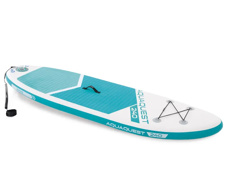 Надуваем SUP борд Intex Aqua Quest 240 Youth, 244x76 см