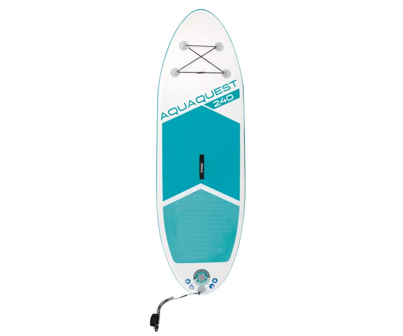 Надуваем SUP борд Intex Aqua Quest 240 Youth, 244x76 см