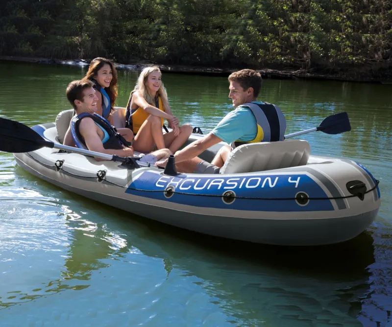 Надуваема лодка Intex Excursion 4 за четирима, 315x165 см