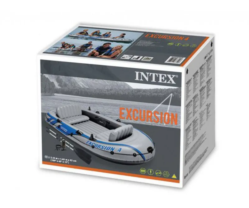 Надуваема лодка Intex Excursion 4 за четирима, 315x165 см