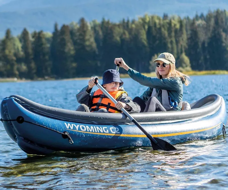Надуваемо кану Intex Wyoming C2 за двама, 307x89x53 см