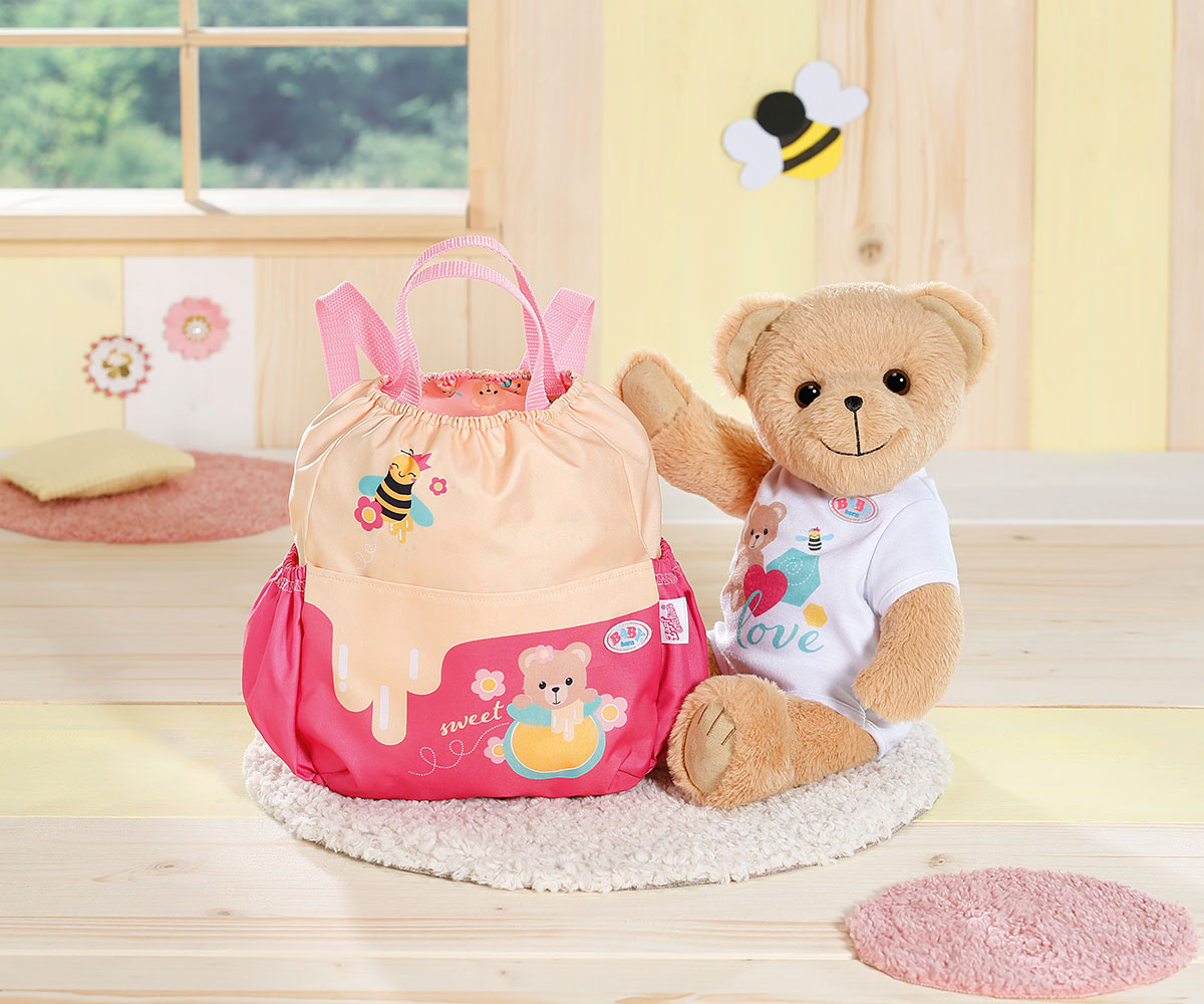 Раница за плюшено мече Baby Born, розова