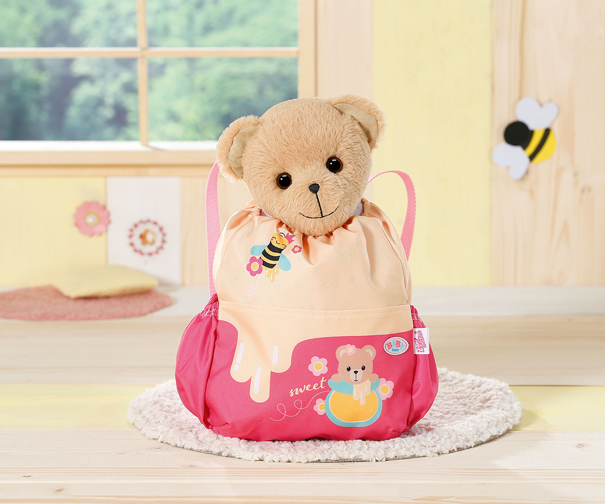 Раница за плюшено мече Baby Born, розова