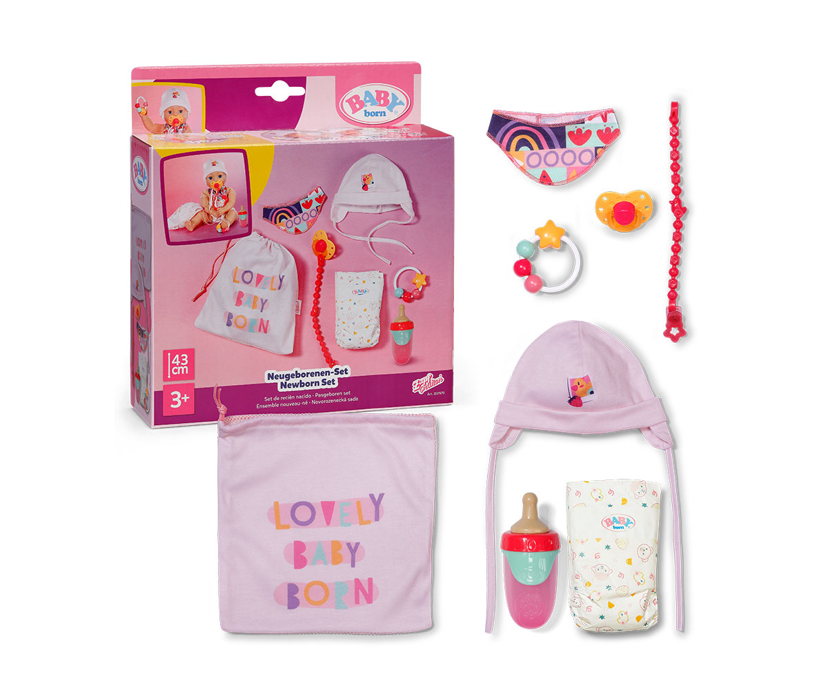 Комплект за новородено за кукла Baby Born, 7 части