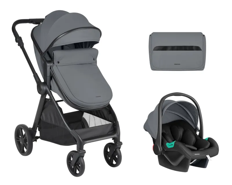 Комбинирана количка 3в1 трансф. седалка Eloe Dark Grey