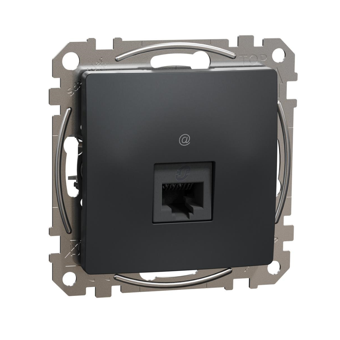 Розетка RJ45 UTP cat.6 S-One цвят Антрацит Sedna SE