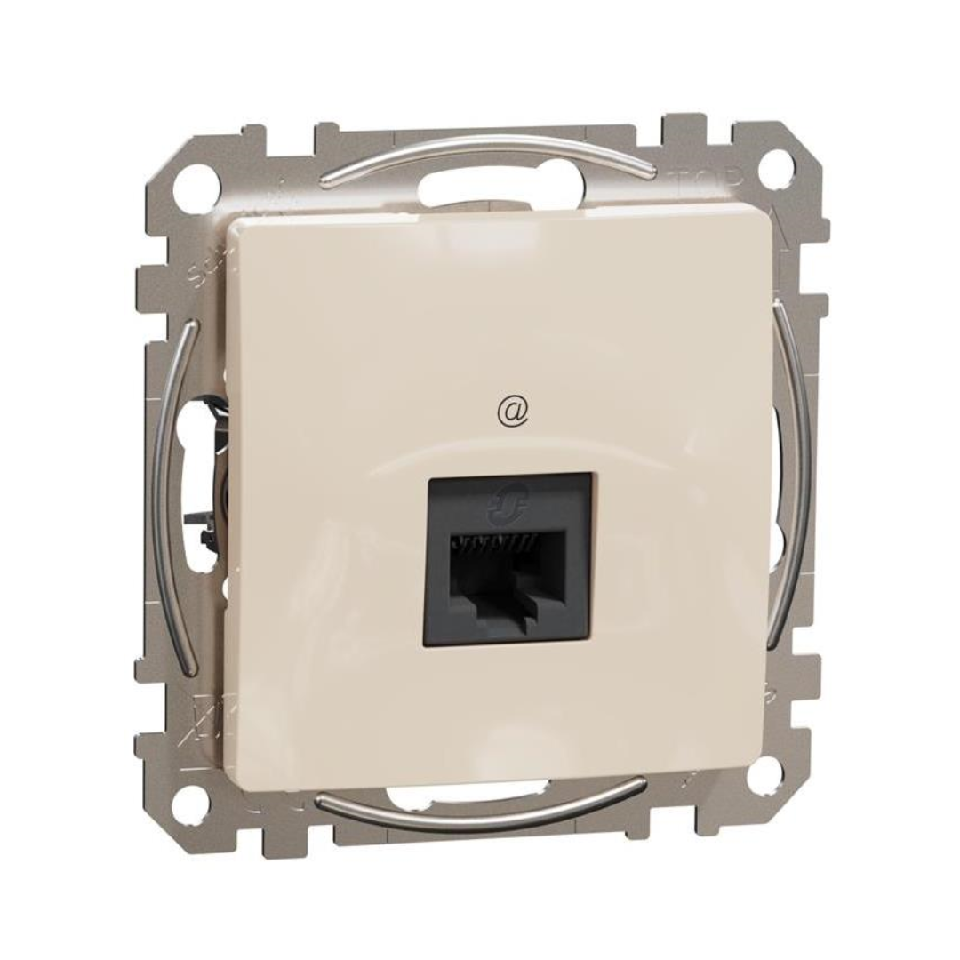 Розетка RJ45 UTP cat.6 S-One цвят Крем Sedna SE