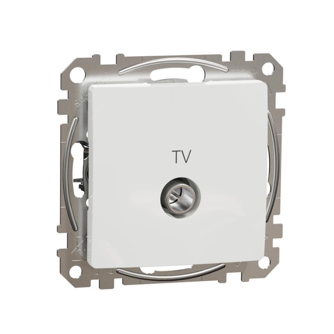 Розетка TV тип коаксиал 4dB цвят Бял Sedna SE