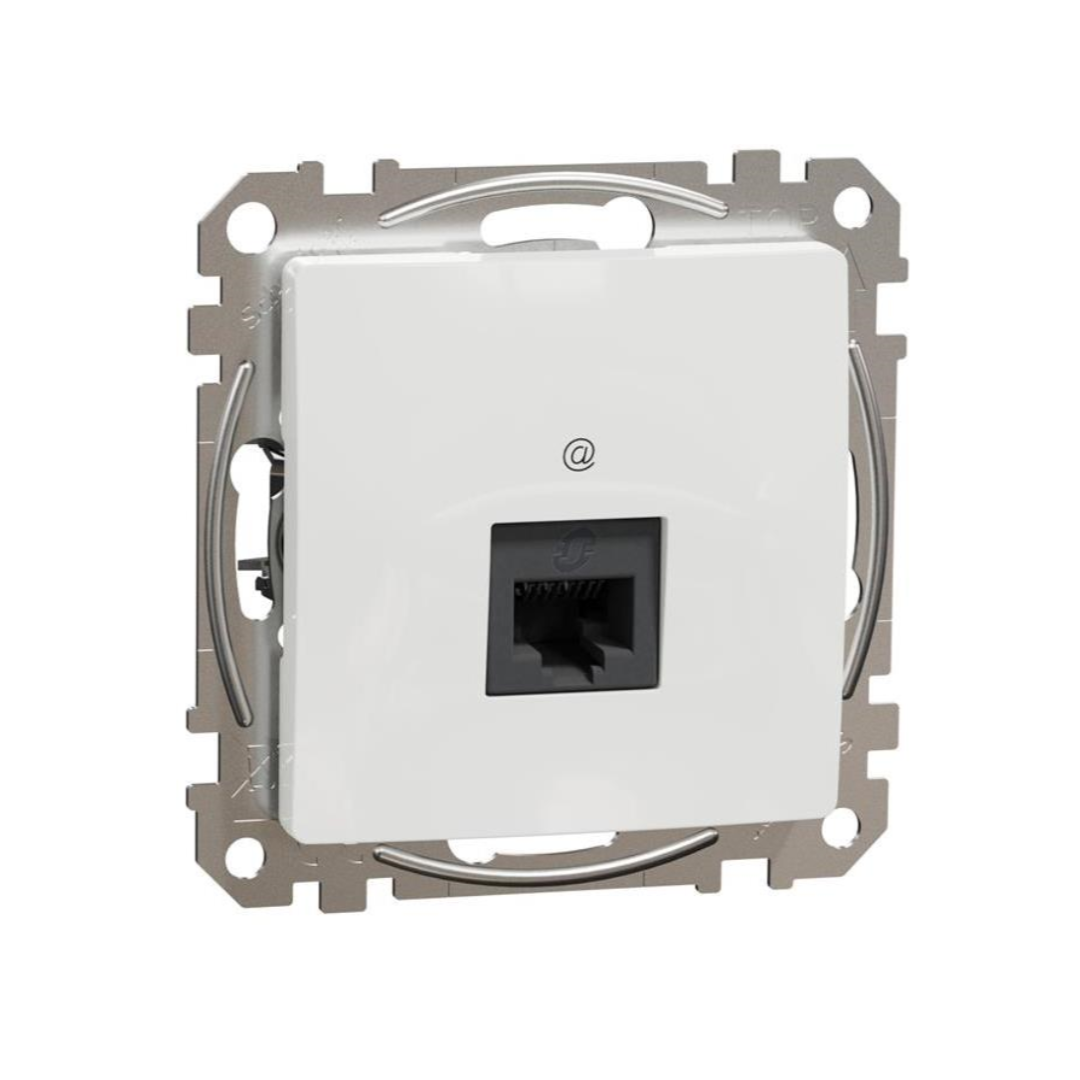 Розетка RJ45 UTP cat.6 S-One цвят Бял Sedna SE