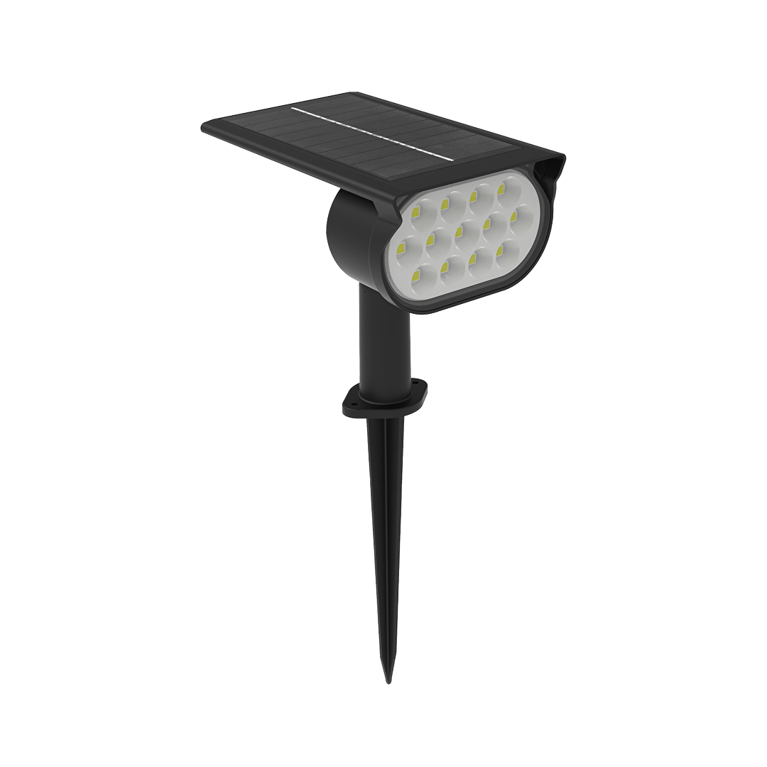 Соларно LED осветителено тяло за градина/стена CCT+RGB, 90°, IP65