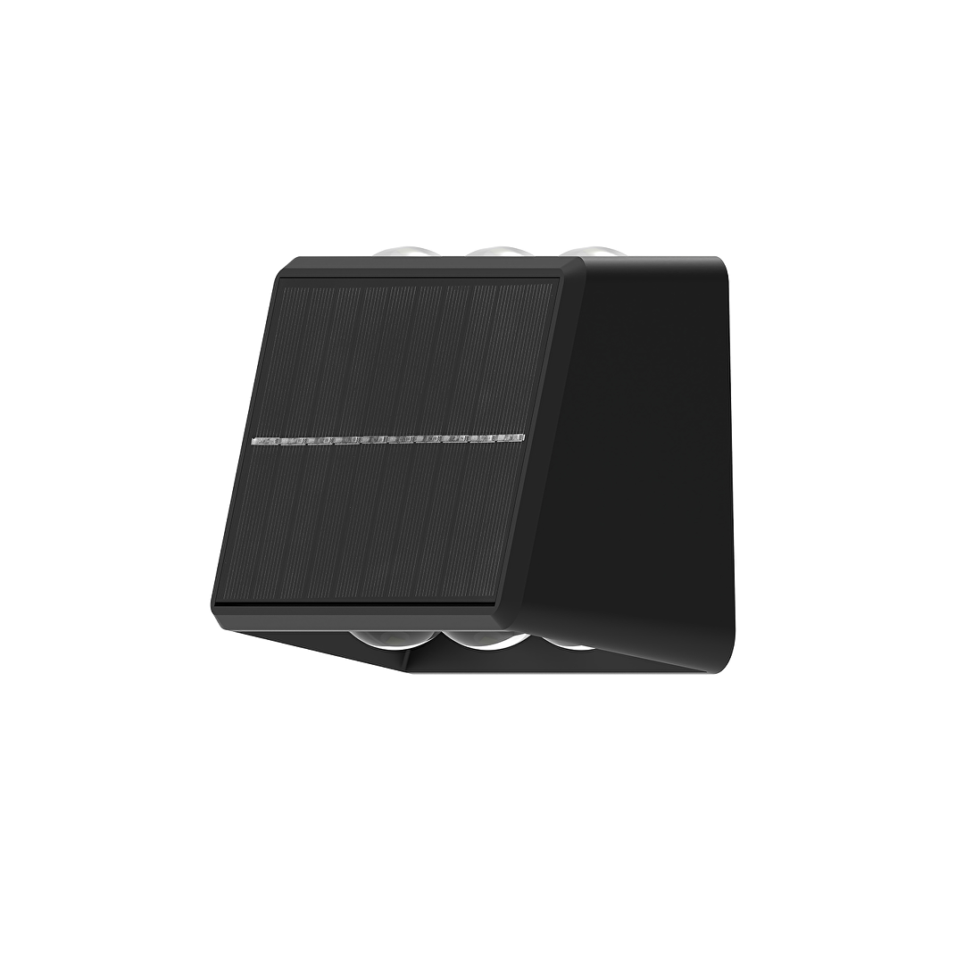 Соларно LED осветителено тяло за стена CCT+RGB, 2×60°, IP65