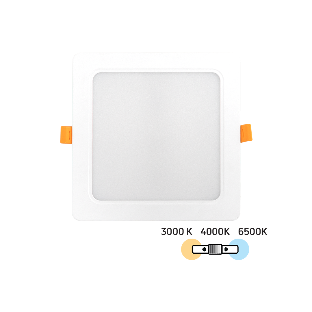 LED панел за вграждане, квадрат 18W, 3000K/4000K/6500K, 220-240V AC, IP54